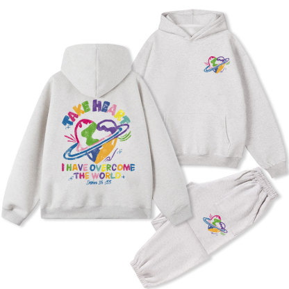 Take Heart Christian Fleece Hoodie Set