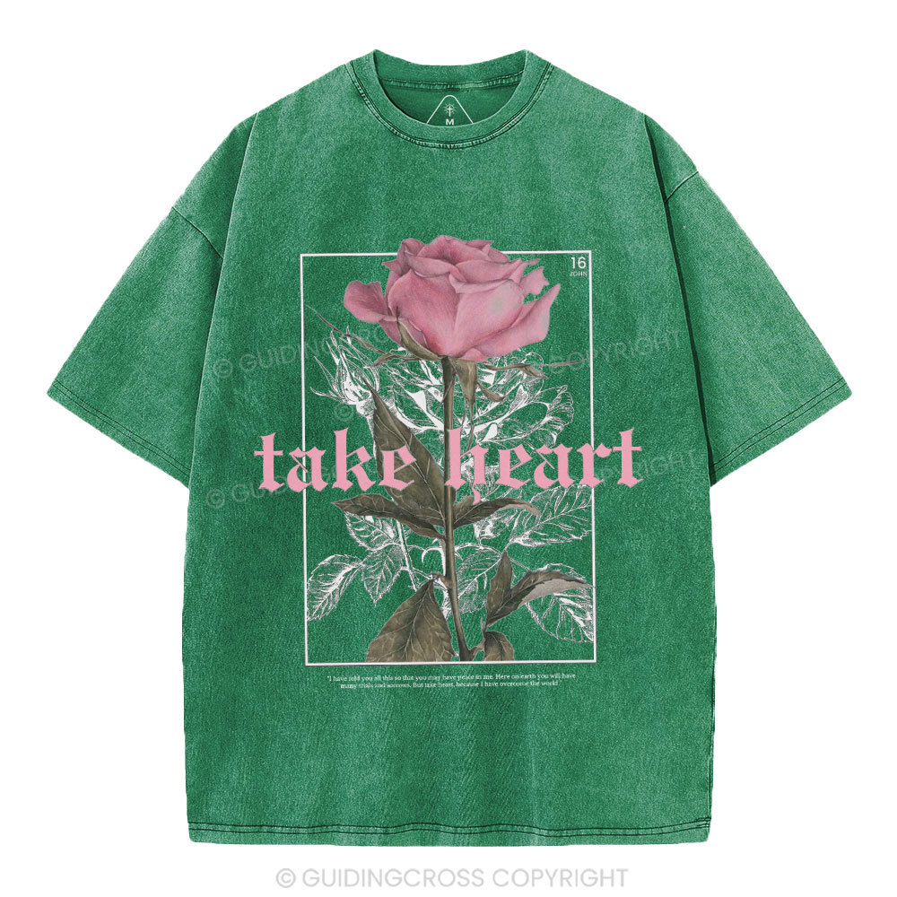 Take Heart Christian Washed T-Shirt