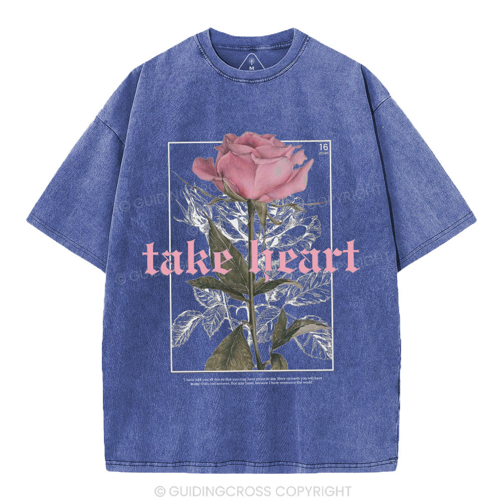 Take Heart Christian Washed T-Shirt