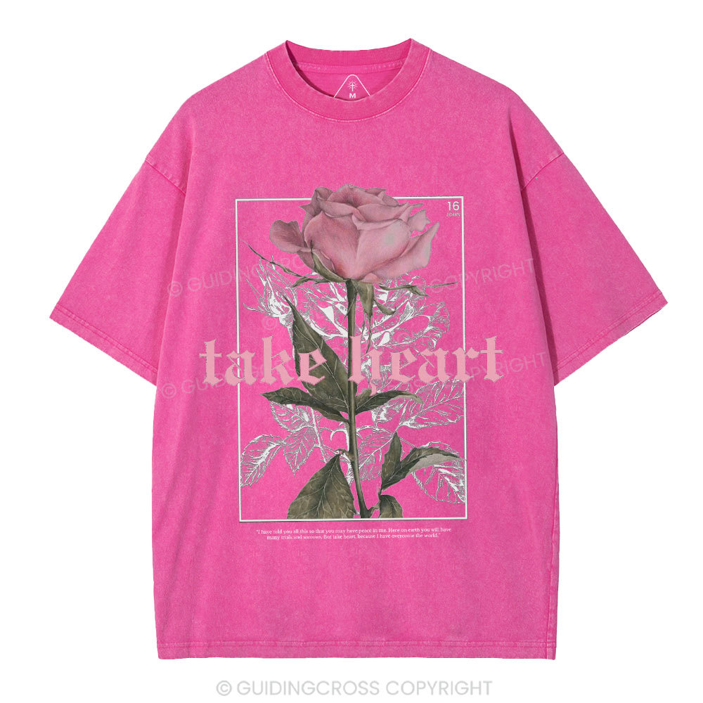Take Heart Christian Washed T-Shirt