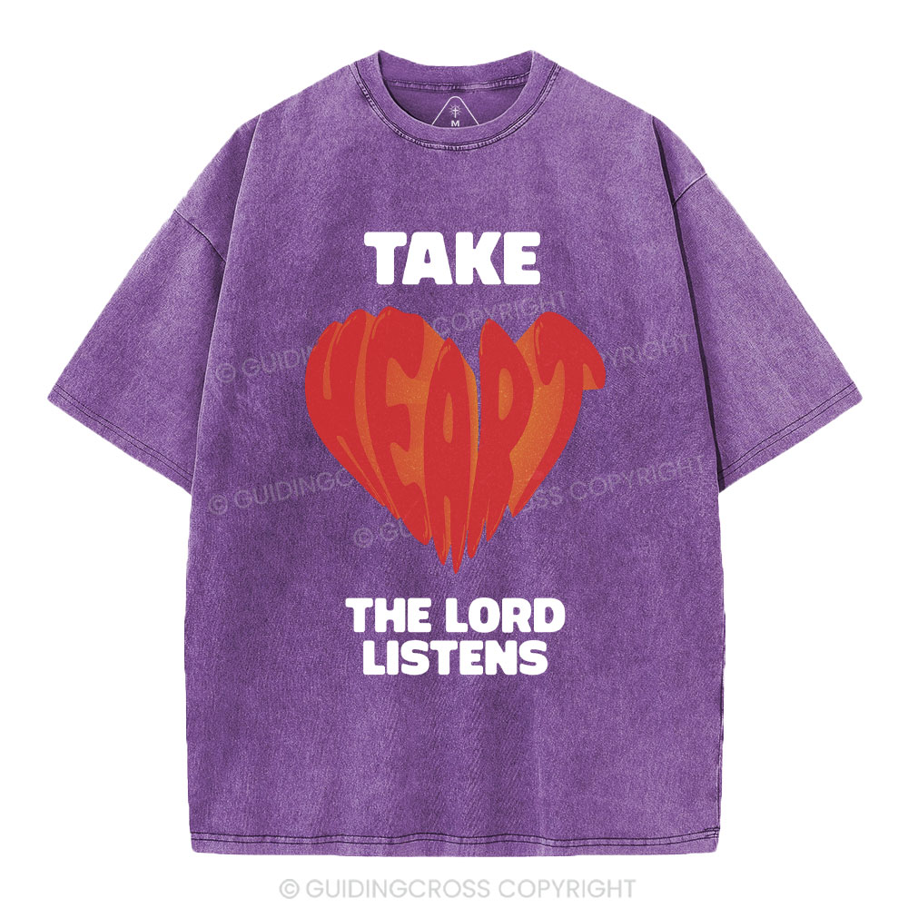 Take The Lord Listens Christian Washed T-Shirt