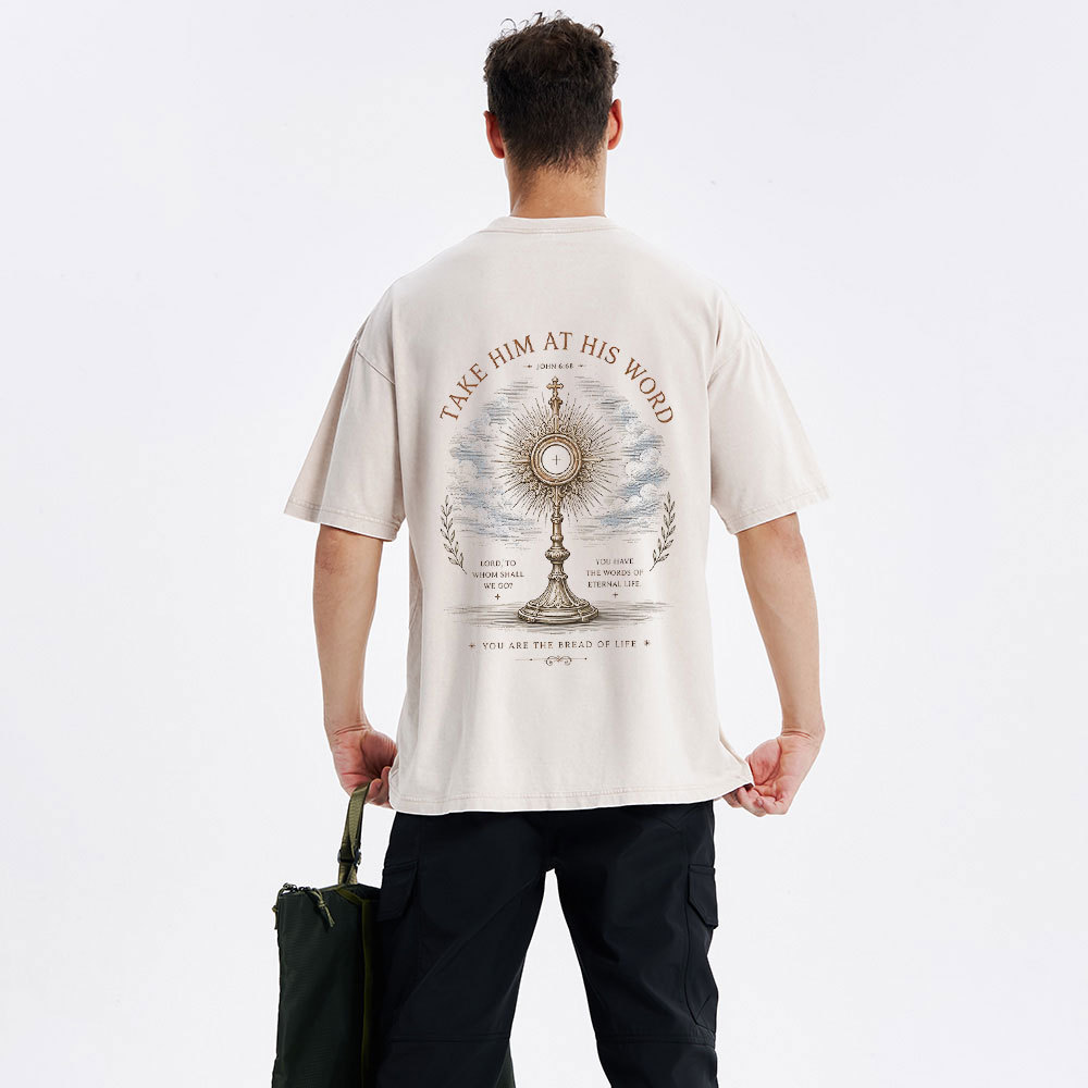 Take Him At His Word Christian Washed T-Shirt