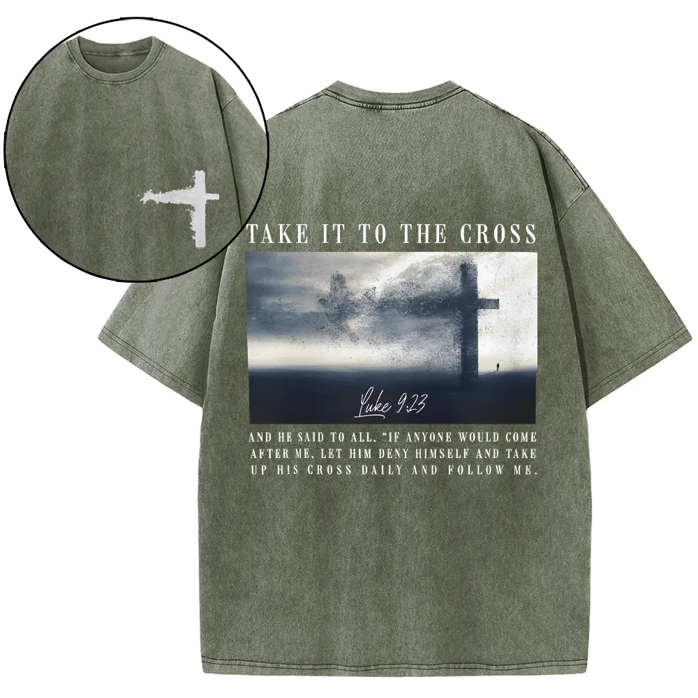 Take It To The Cross Christian Washed T-Shirt
