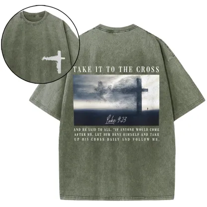 Take It To The Cross Christian Washed T-Shirt