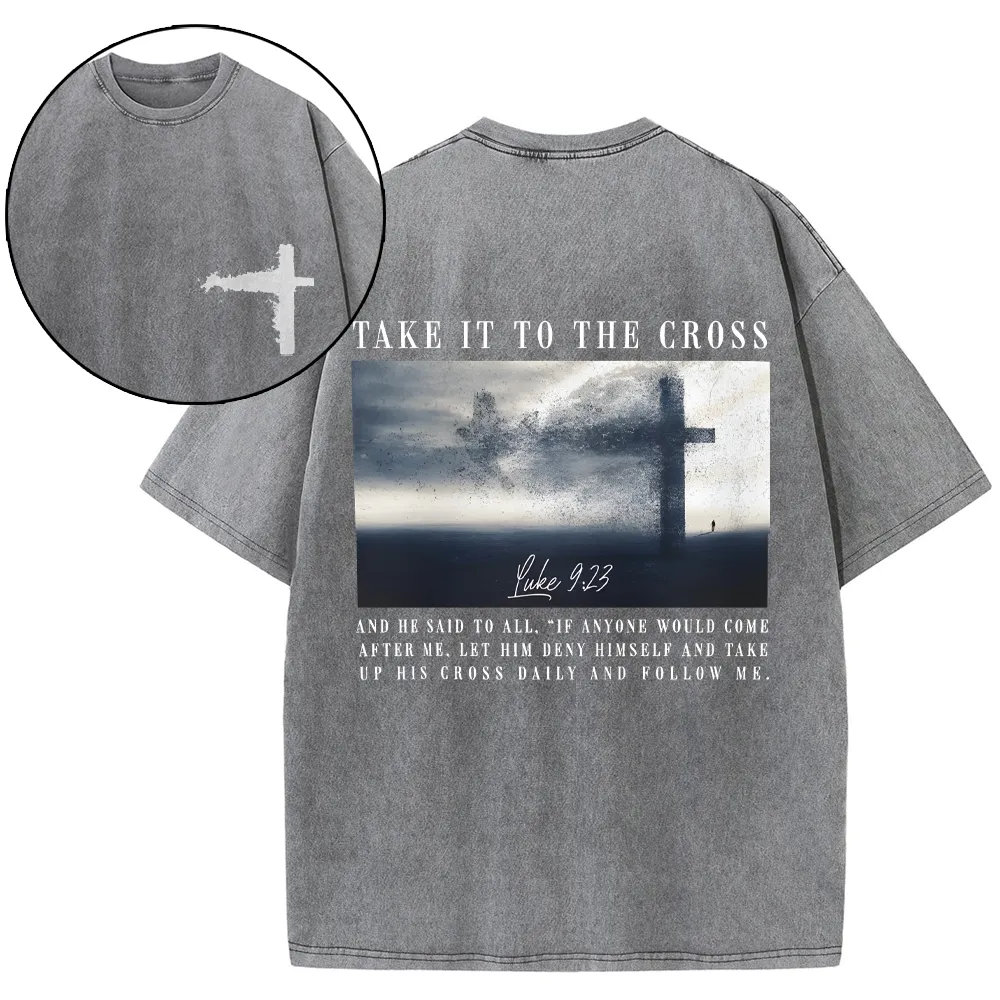 Take It To The Cross Christian Washed T-Shirt
