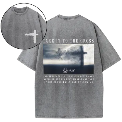 Take It To The Cross Christian Washed T-Shirt
