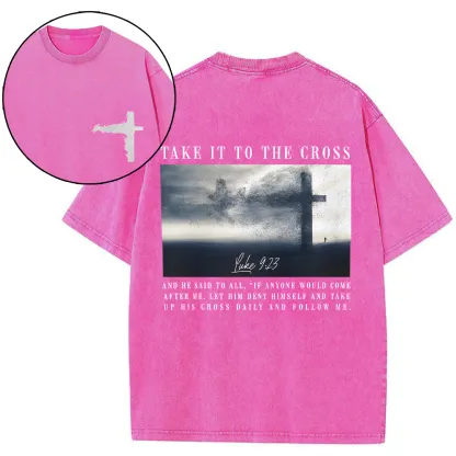 Take It To The Cross Christian Washed T-Shirt