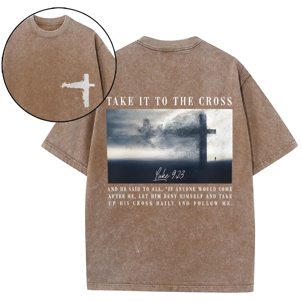 Take It To The Cross Christian Washed T-Shirt