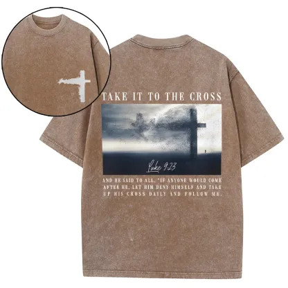 Take It To The Cross Christian Washed T-Shirt