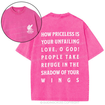 Take Refuge In The Shadow Of His Wings Christian Washed T-Shirt