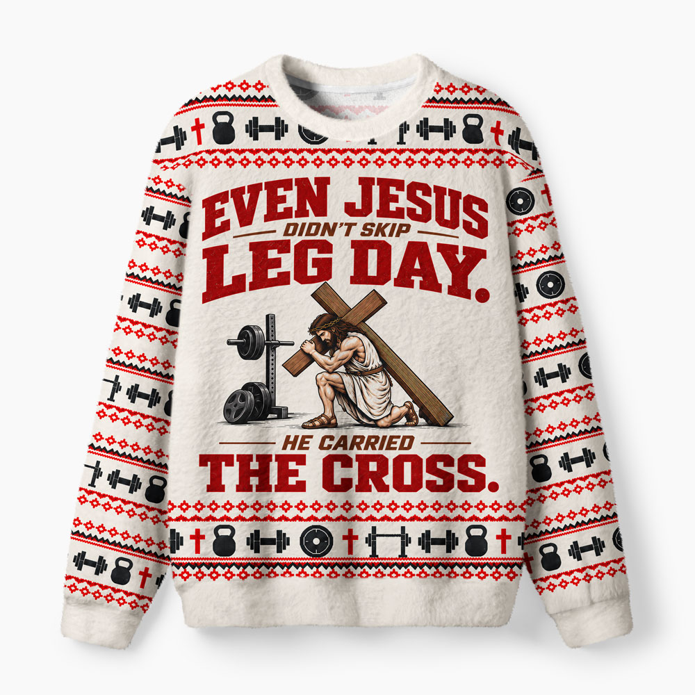 Take Up Your Cross And Follow Me Furry Christian Lightweight Sweater