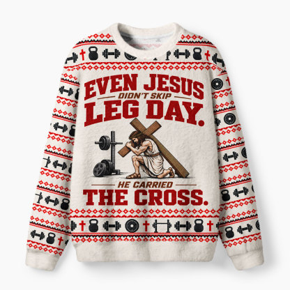 Take Up Your Cross And Follow Me Furry Christian Lightweight Sweater