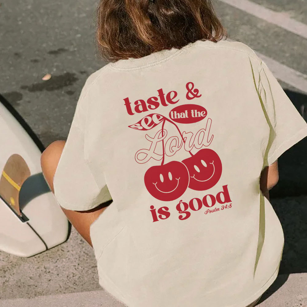 Taste And See And That Lord Is Good Christian Washed T-Shirt
