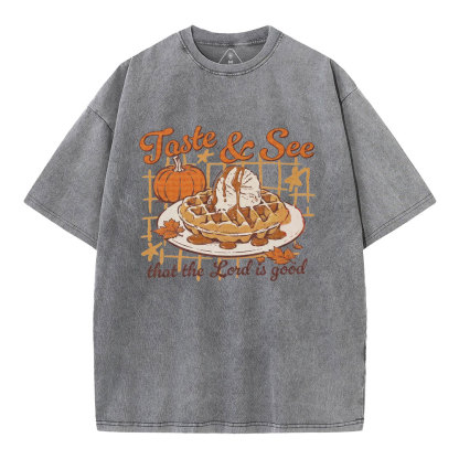 Taste And See That The Lord Is Good Christian Washed T-Shirt