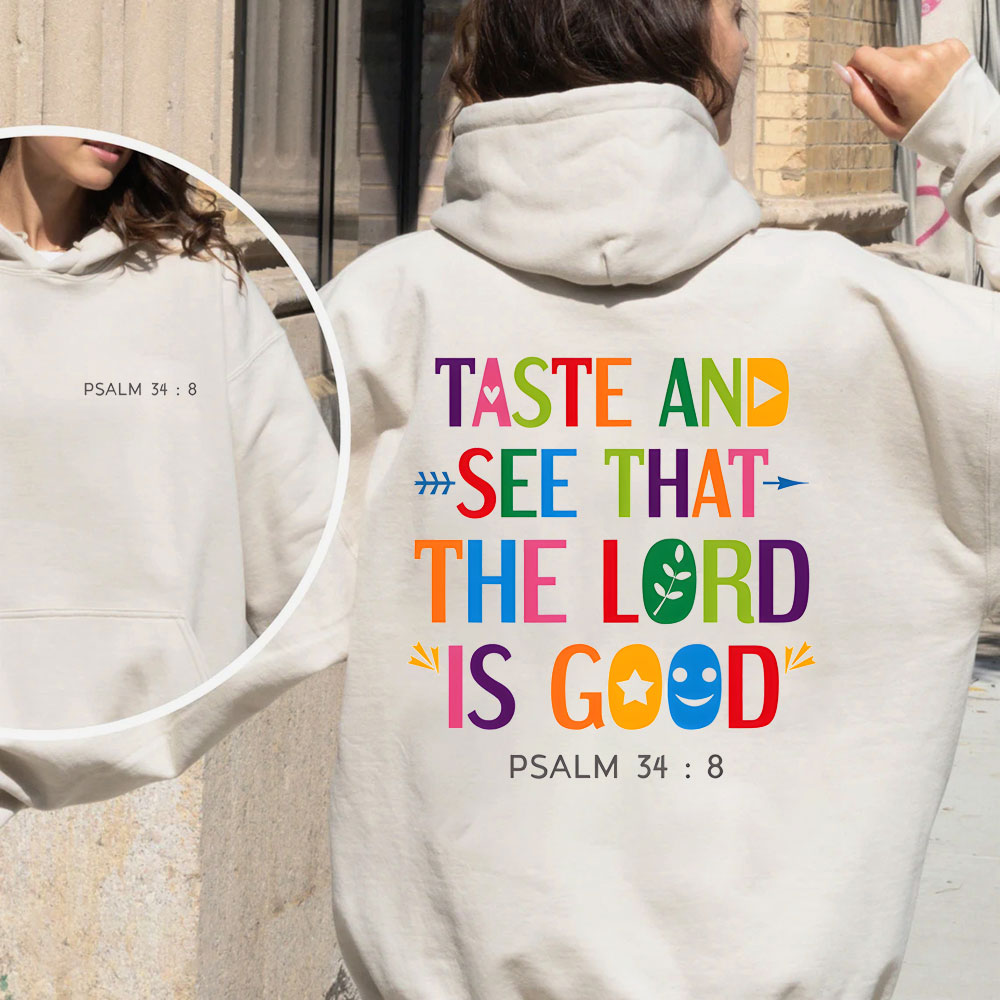 Taste And See That The Lord Is Good Christian Fleece Hoodie Set