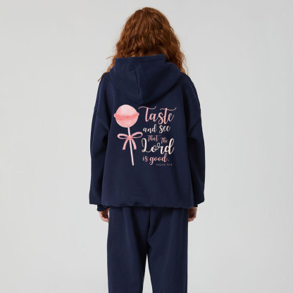 Taste And See That The Lord Is Good Christian Premium Fleece Hoodie Set