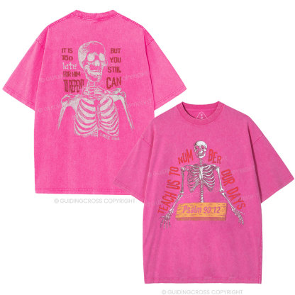 Teach Us To Number Our Days Christian Washed T-Shirt