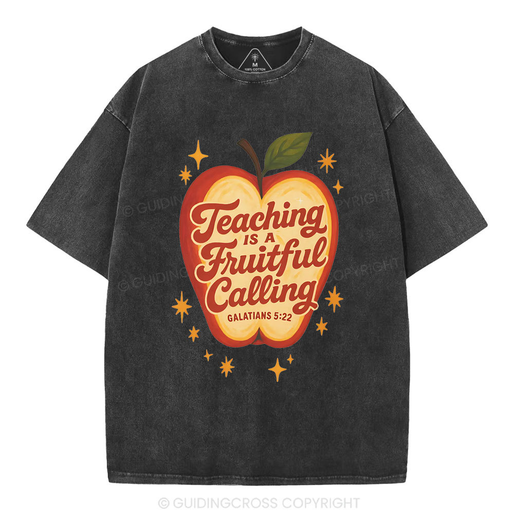 Teaching Is A Fruitful Calling Christian Washed T-Shirt