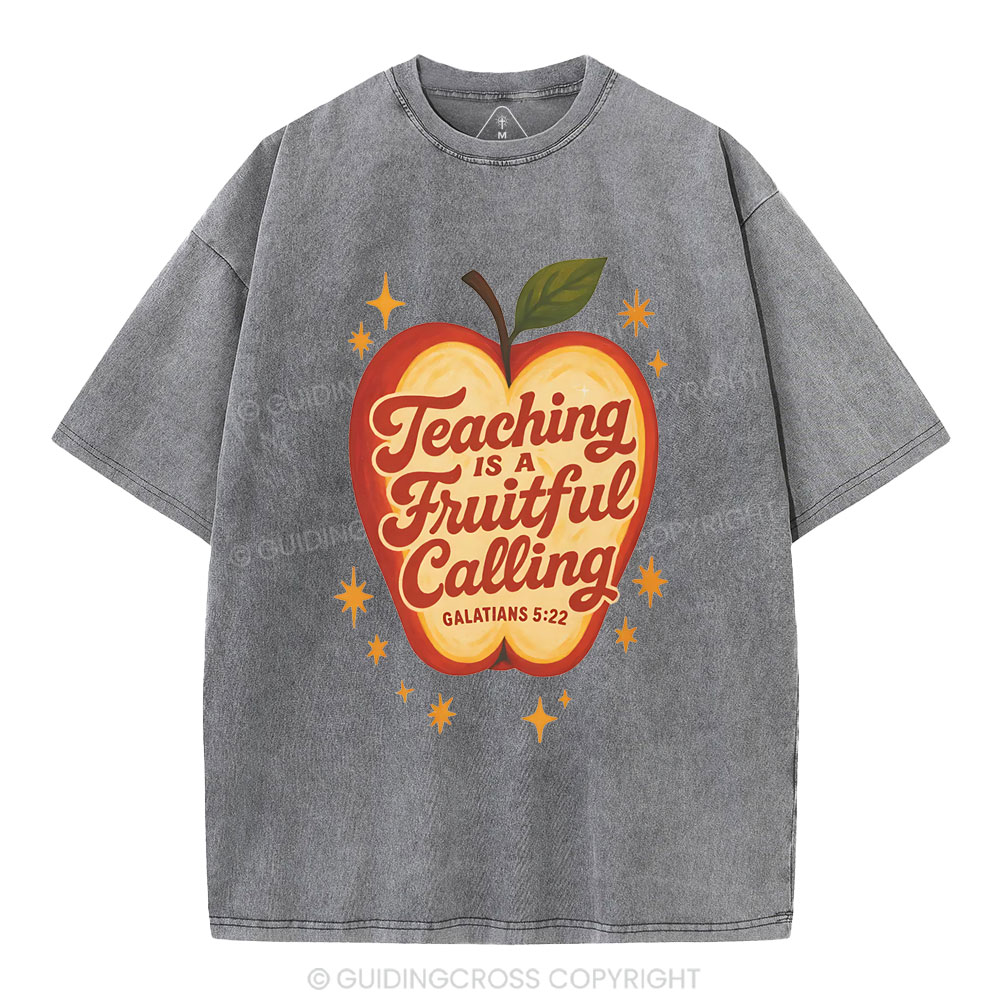 Teaching Is A Fruitful Calling Christian Washed T-Shirt