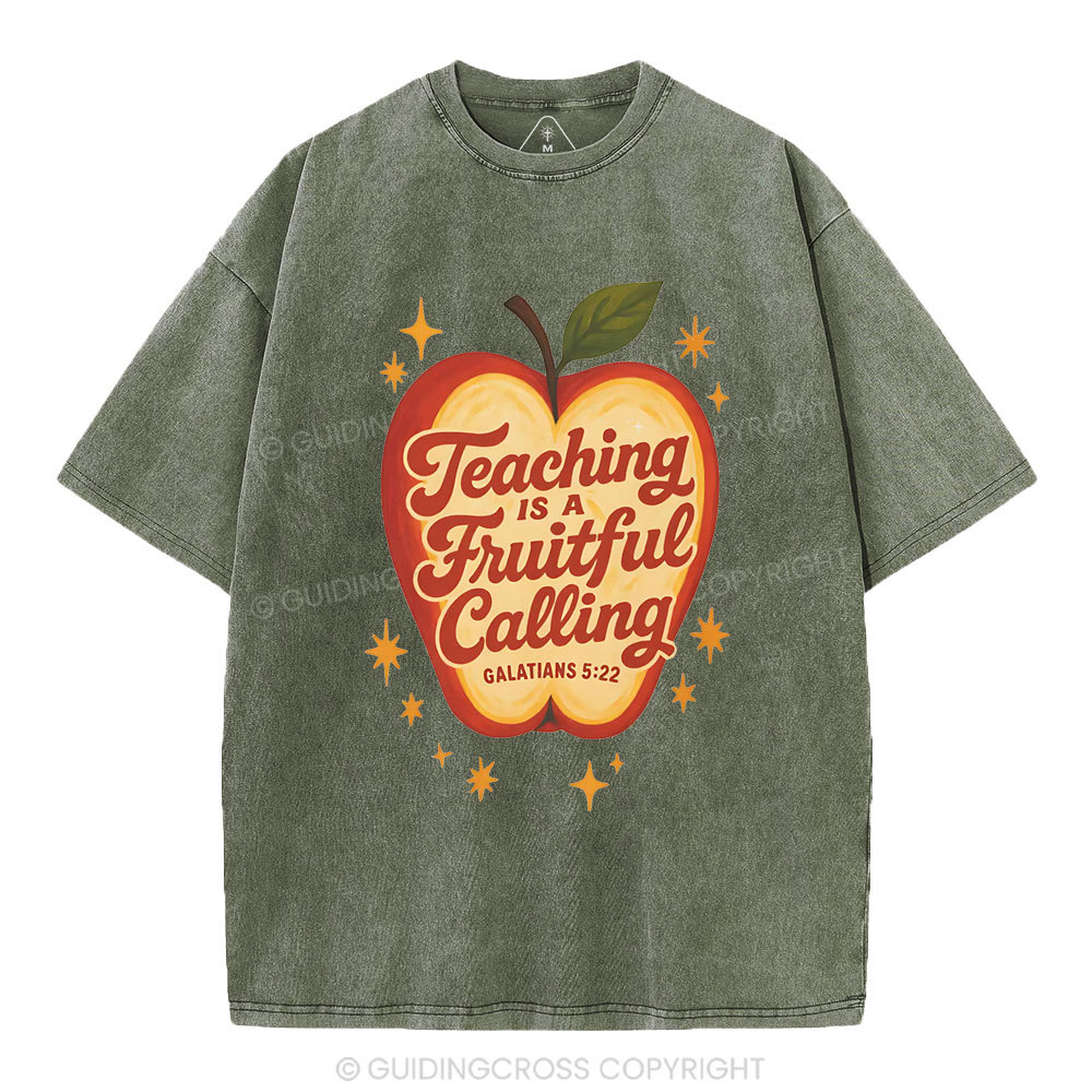 Teaching Is A Fruitful Calling Christian Washed T-Shirt
