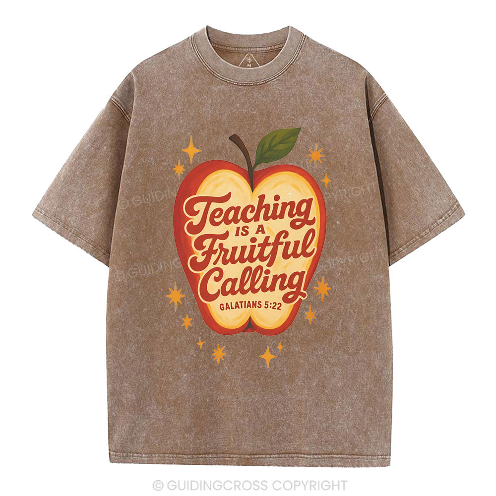 Teaching Is A Fruitful Calling Christian Washed T-Shirt