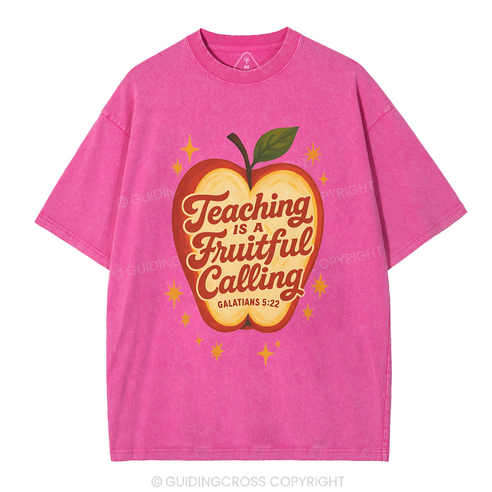 Teaching Is A Fruitful Calling Christian Washed T-Shirt