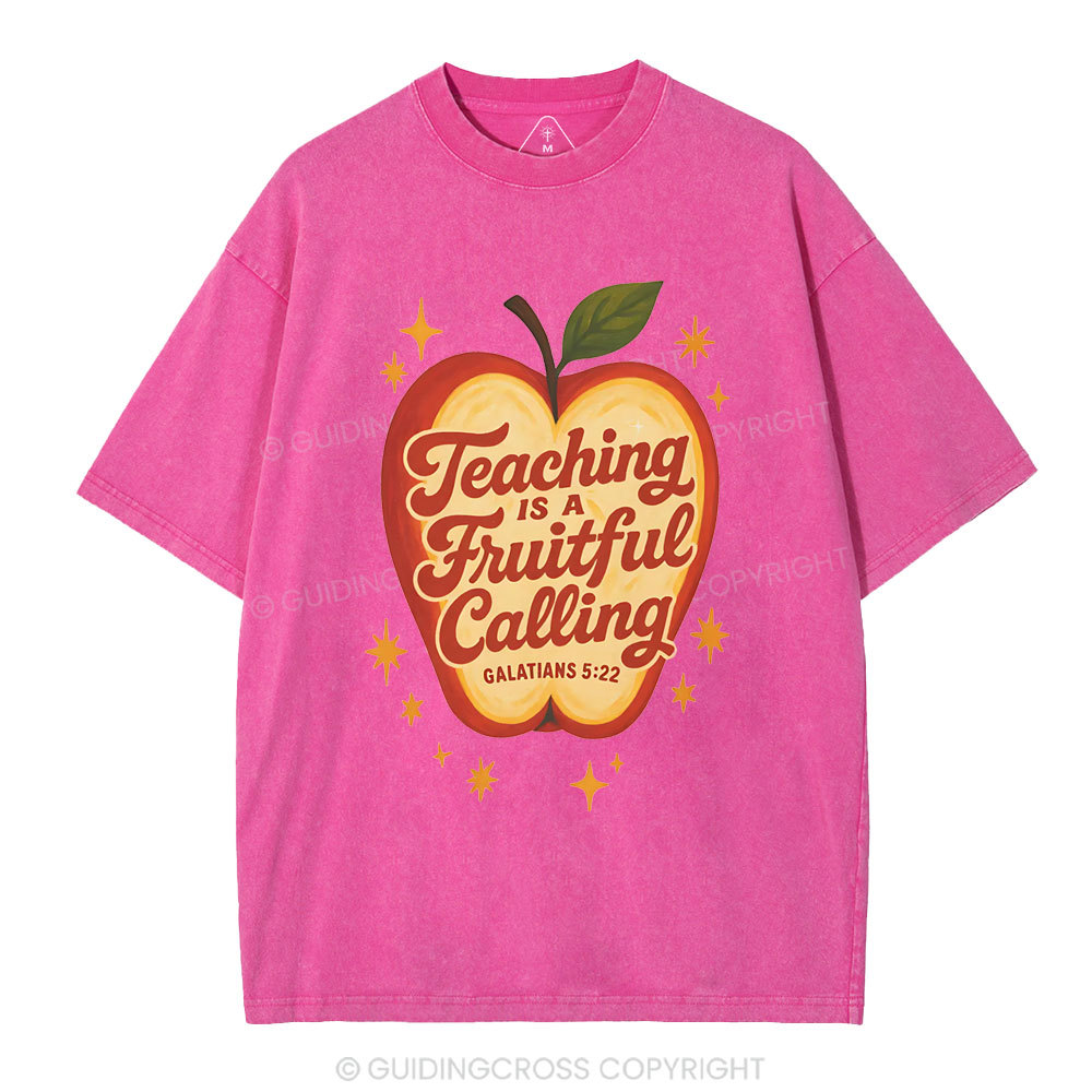 Teaching Is A Fruitful Calling Christian Washed T-Shirt