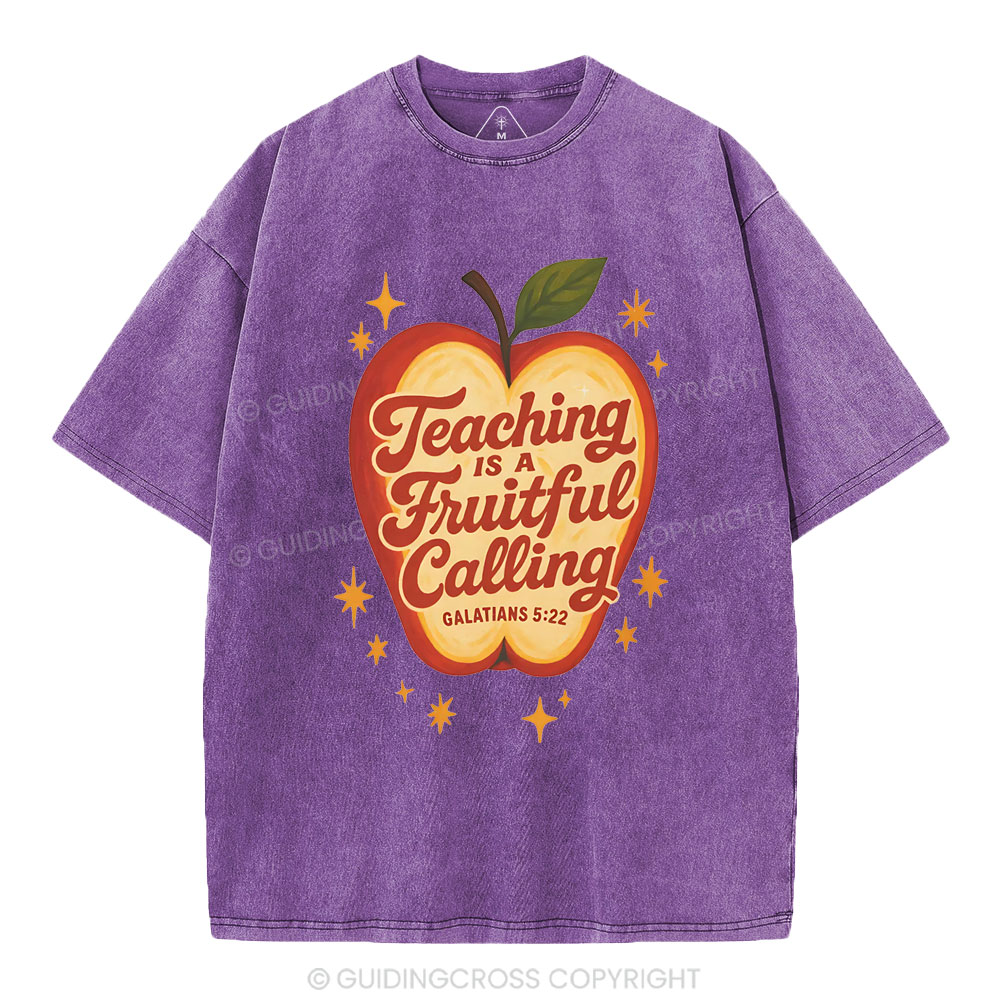 Teaching Is A Fruitful Calling Christian Washed T-Shirt