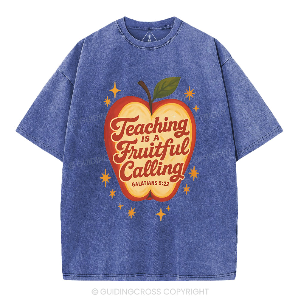 Teaching Is A Fruitful Calling Christian Washed T-Shirt