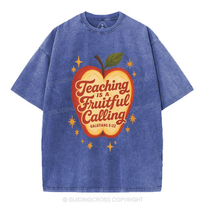 Teaching Is A Fruitful Calling Christian Washed T-Shirt