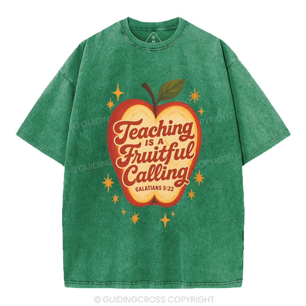 Teaching Is A Fruitful Calling Christian Washed T-Shirt