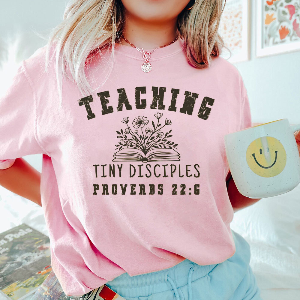 Teaching Tiny Disciples Christian Washed T-Shirt