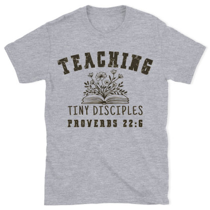 Teaching Tiny Disciples Christian Washed T-Shirt