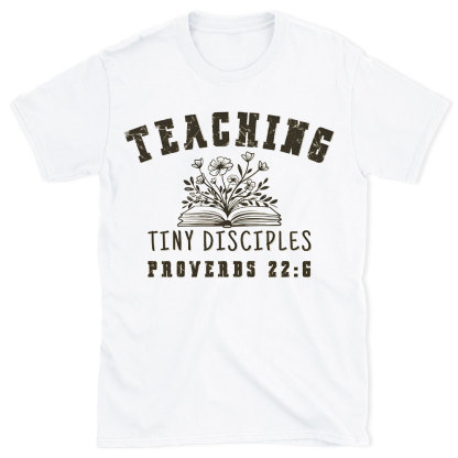 Teaching Tiny Disciples Christian Washed T-Shirt