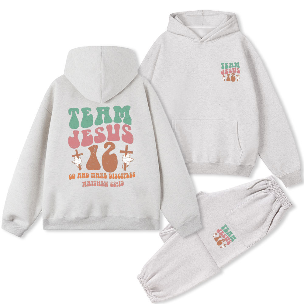 Team Jesus 12 Christian Fleece Hoodie Set