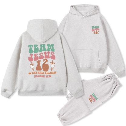 Team Jesus 12 Christian Fleece Hoodie Set