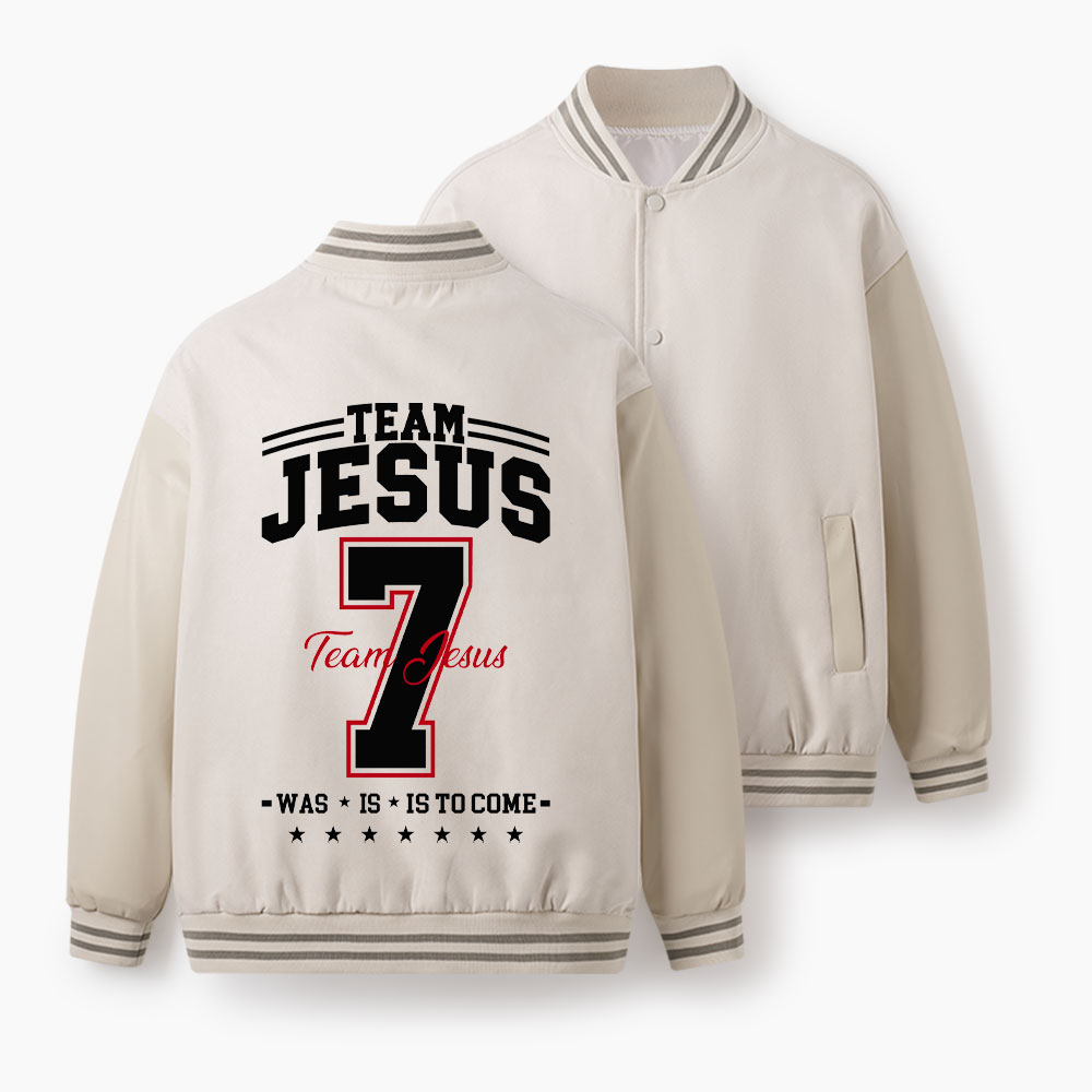 Team Jesus Christian Color Block Baseball Jacket