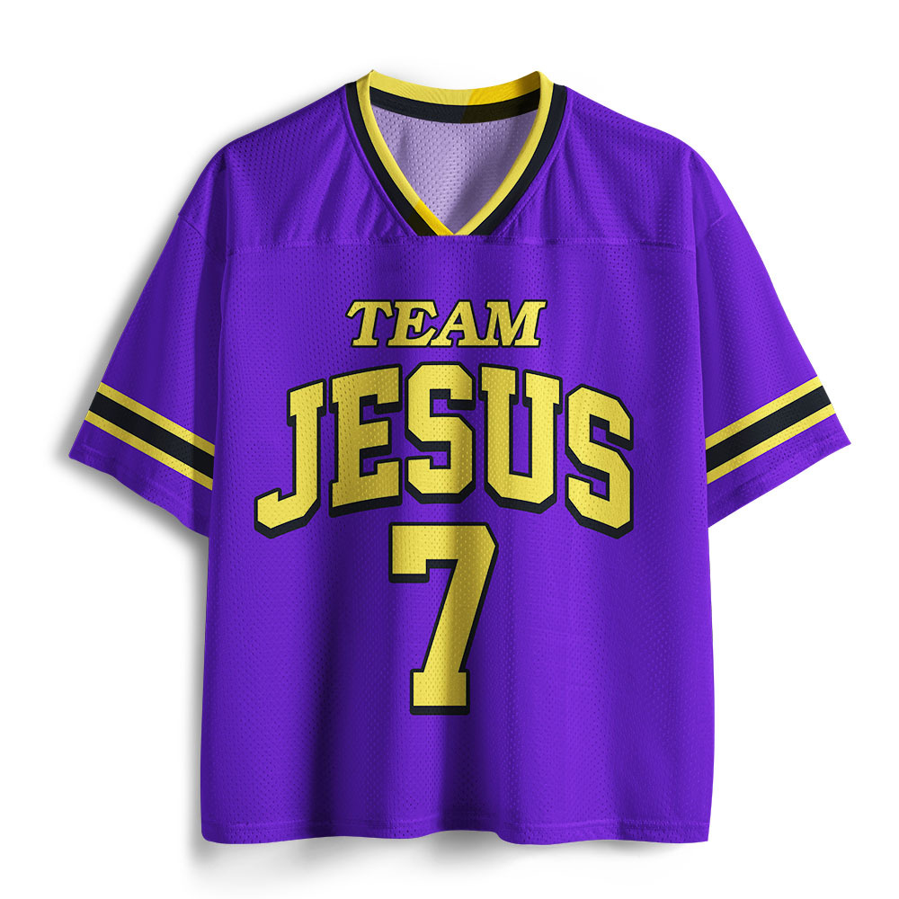 Team Jesus Christian Purple Mesh Jersey