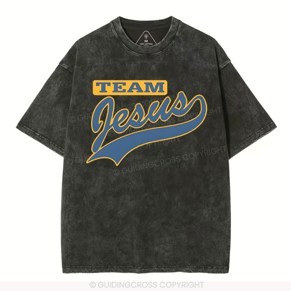 Team Jesus  Christian Washed T-Shirt