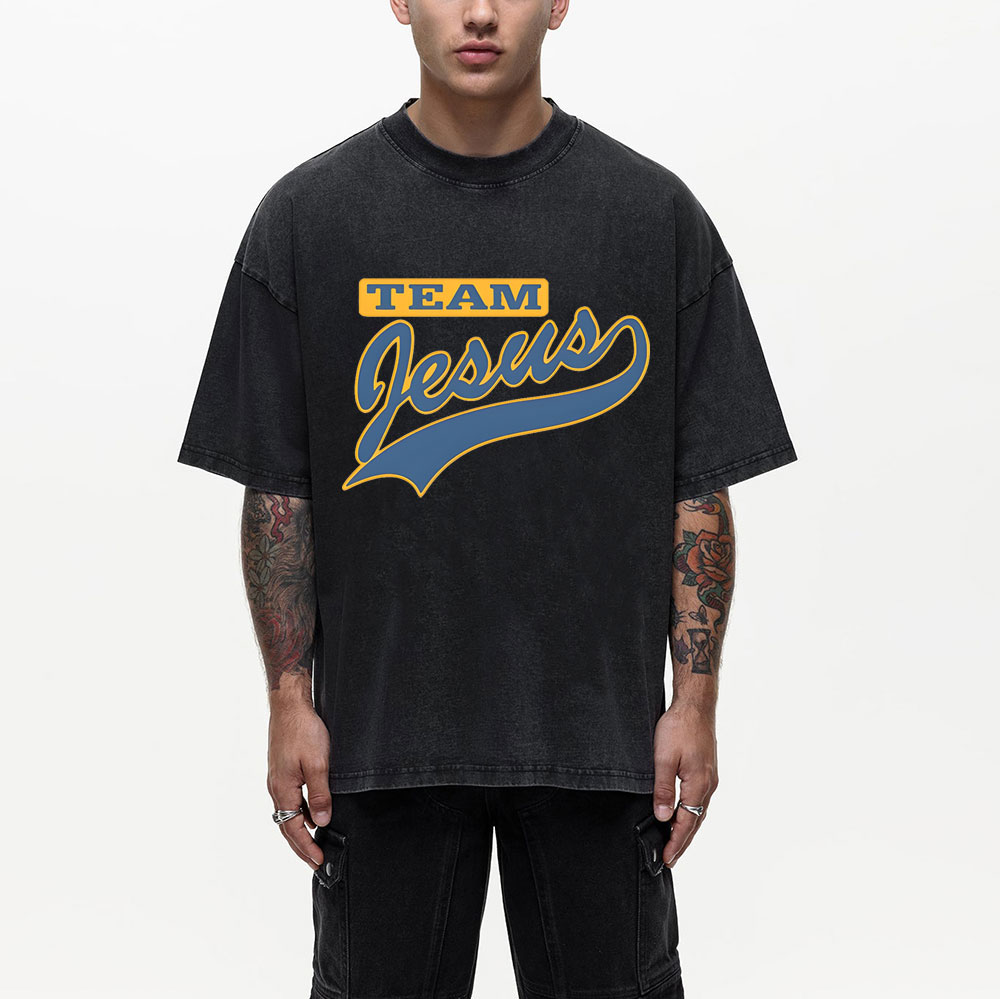 Team Jesus  Christian Washed T-Shirt