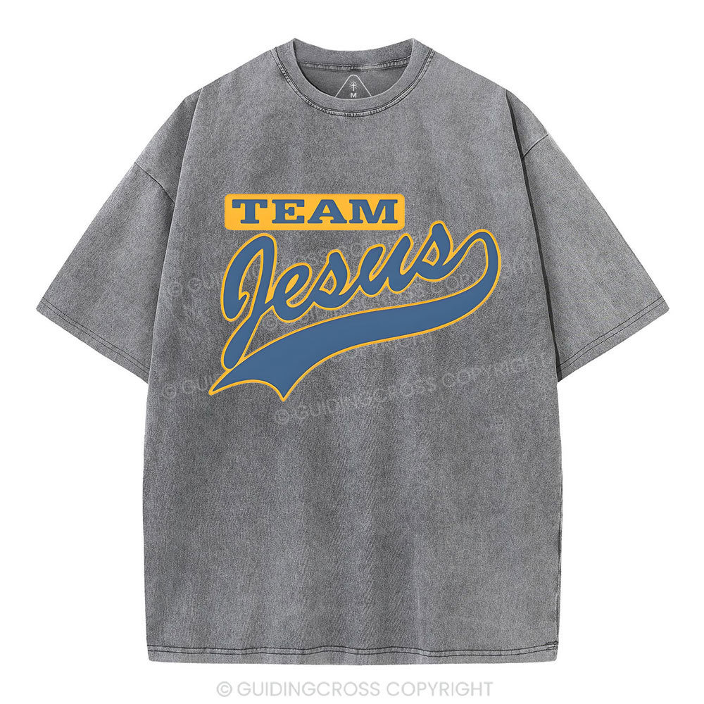 Team Jesus  Christian Washed T-Shirt