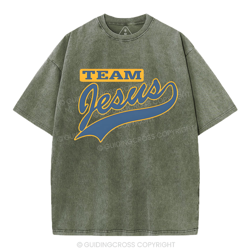 Team Jesus  Christian Washed T-Shirt