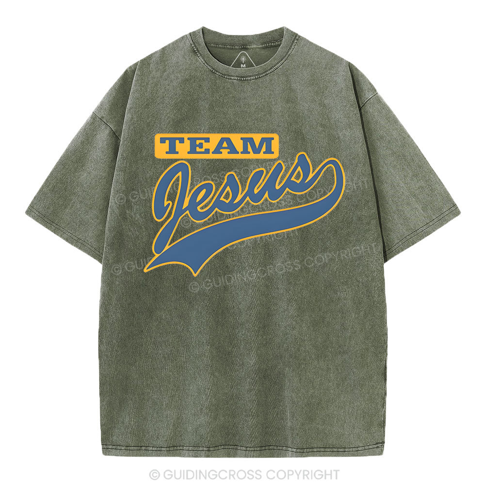 Team Jesus  Christian Washed T-Shirt