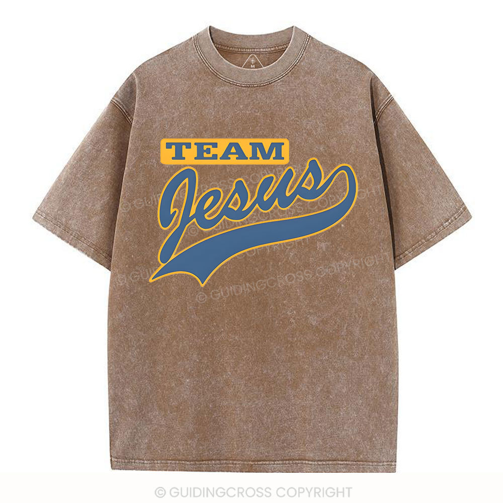 Team Jesus  Christian Washed T-Shirt