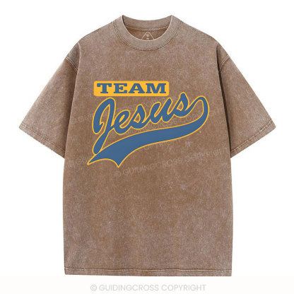 Team Jesus  Christian Washed T-Shirt