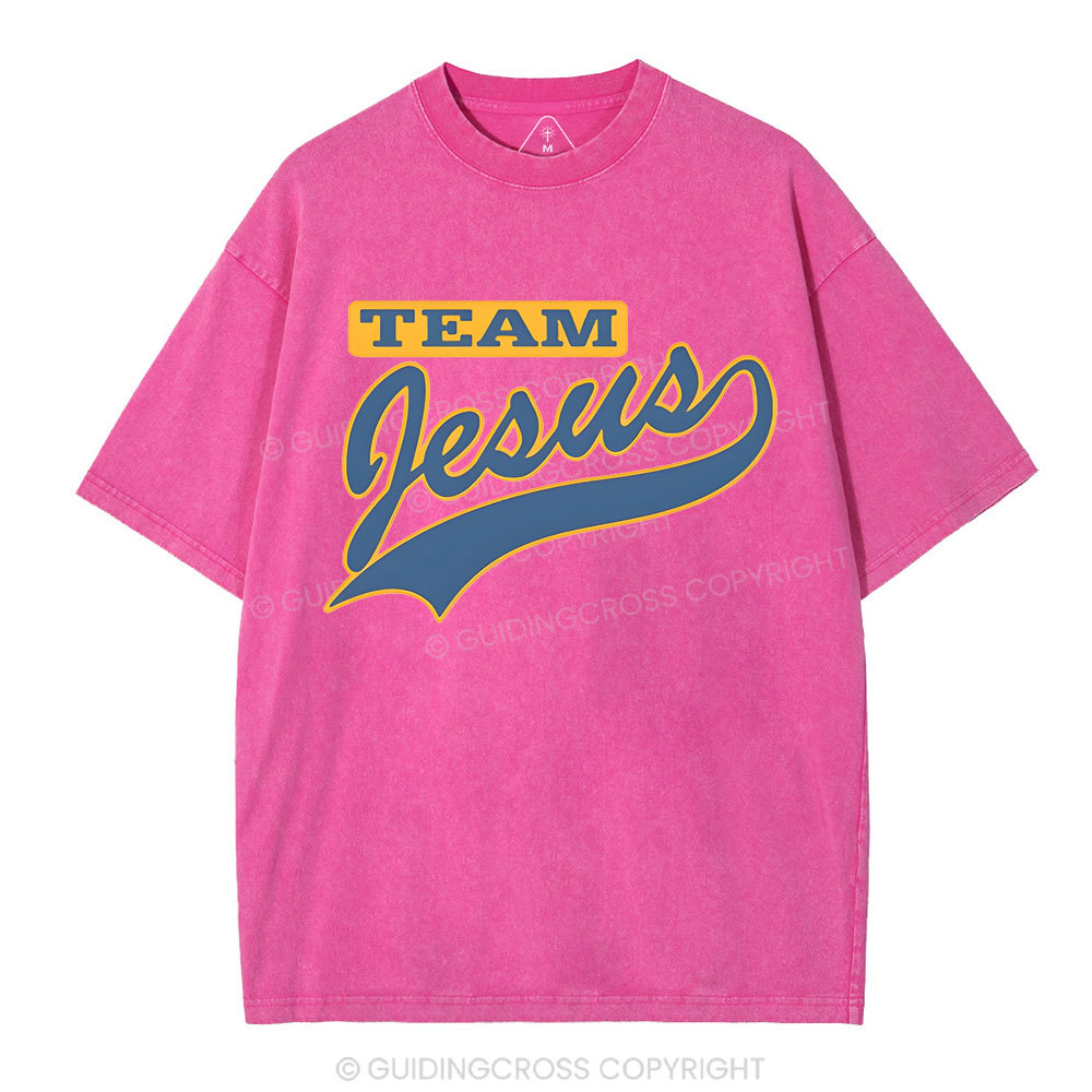 Team Jesus  Christian Washed T-Shirt