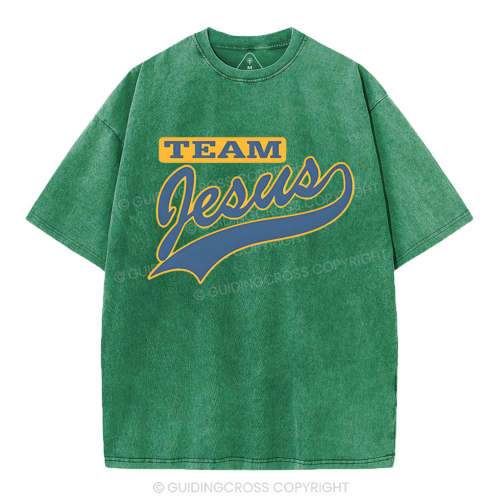 Team Jesus  Christian Washed T-Shirt