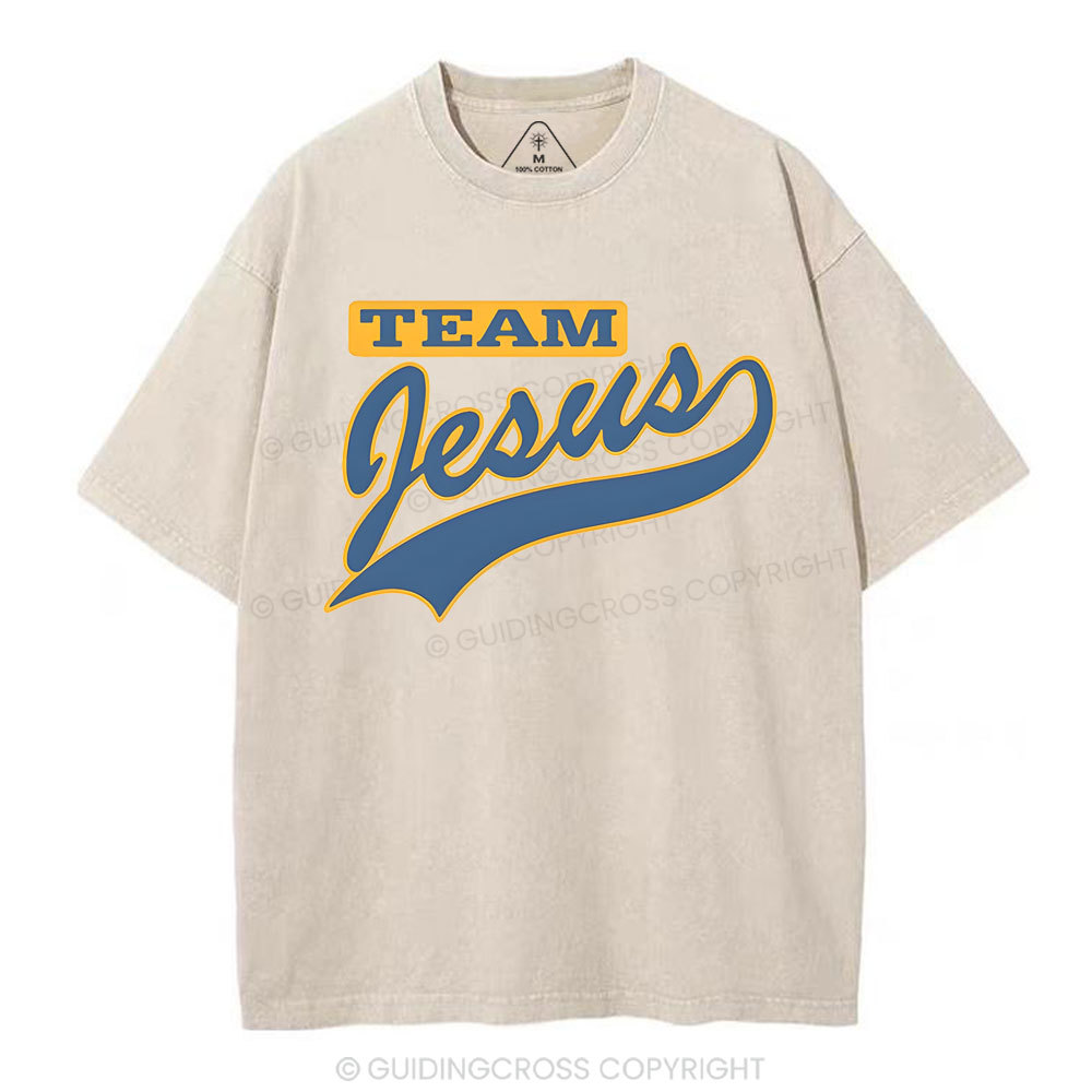 Team Jesus  Christian Washed T-Shirt