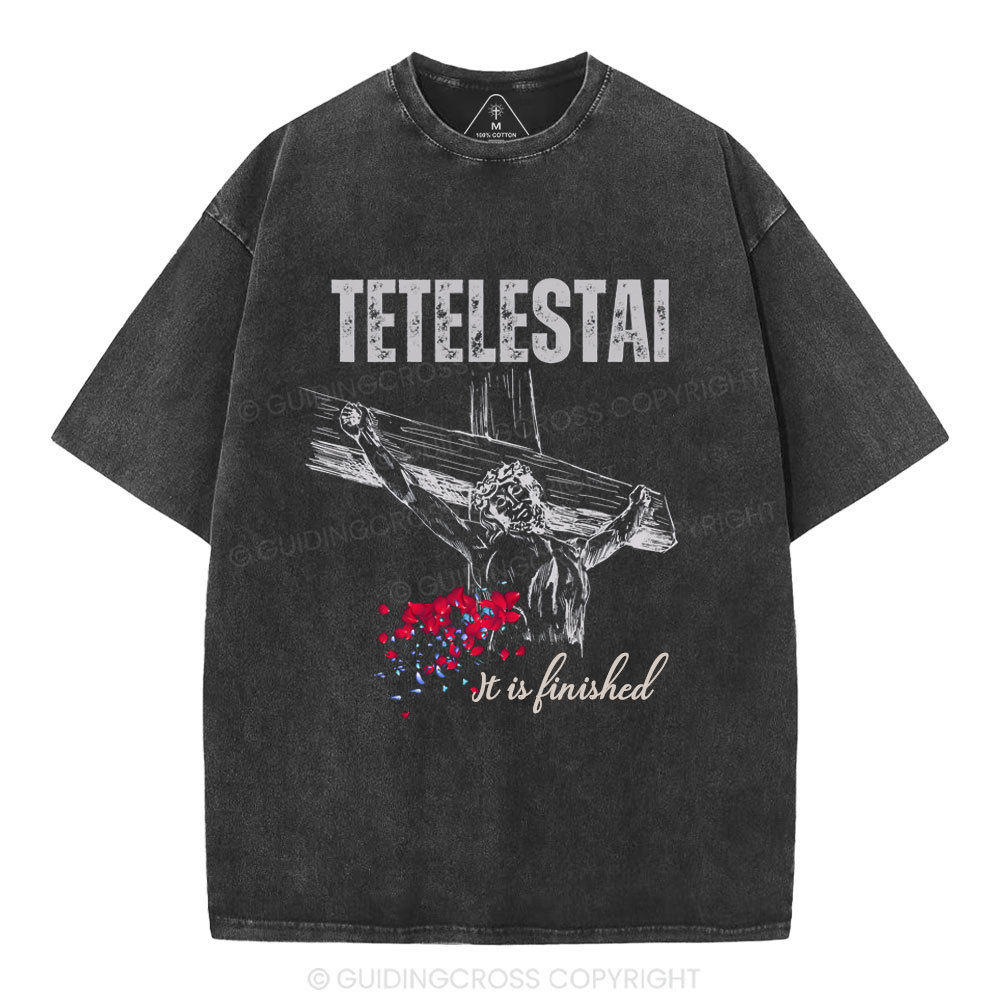 Tetelestai Christian Washed T-Shirt