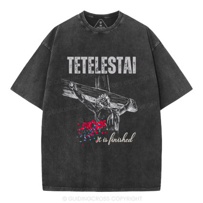 Tetelestai Christian Washed T-Shirt